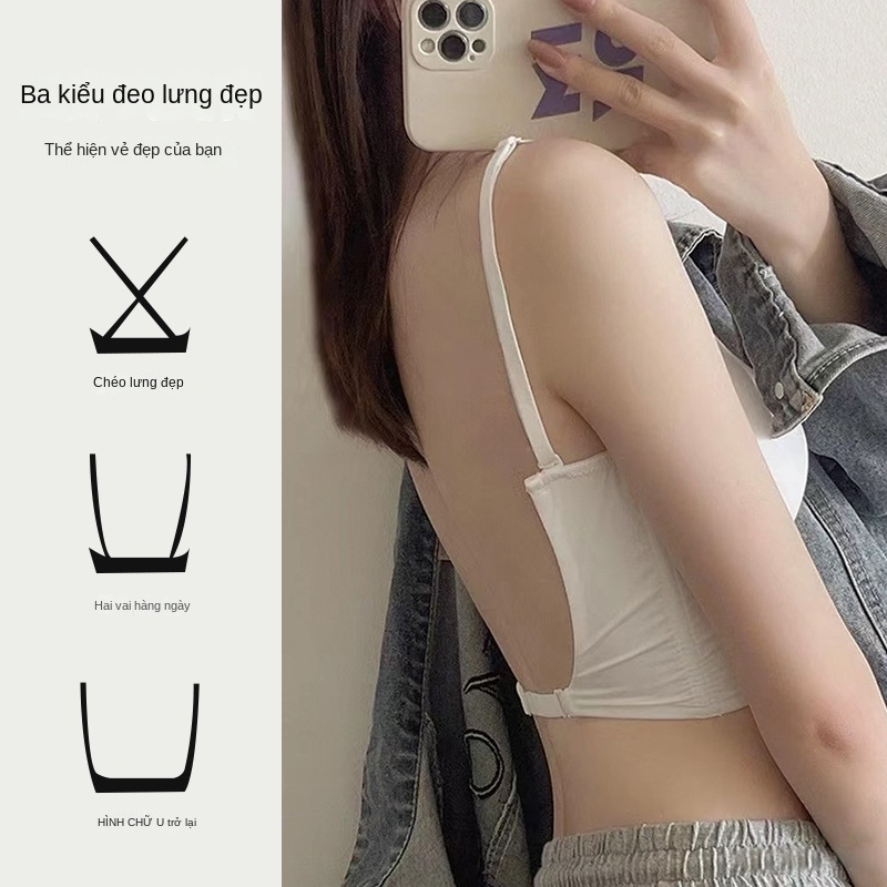 Hàng Cao Cấp Áo Lót Nữ Áo Bra Hở Lưng 2 Dây Tập Gym Chữ U 2 Dây Không Gọng Nâng Ngực 220301