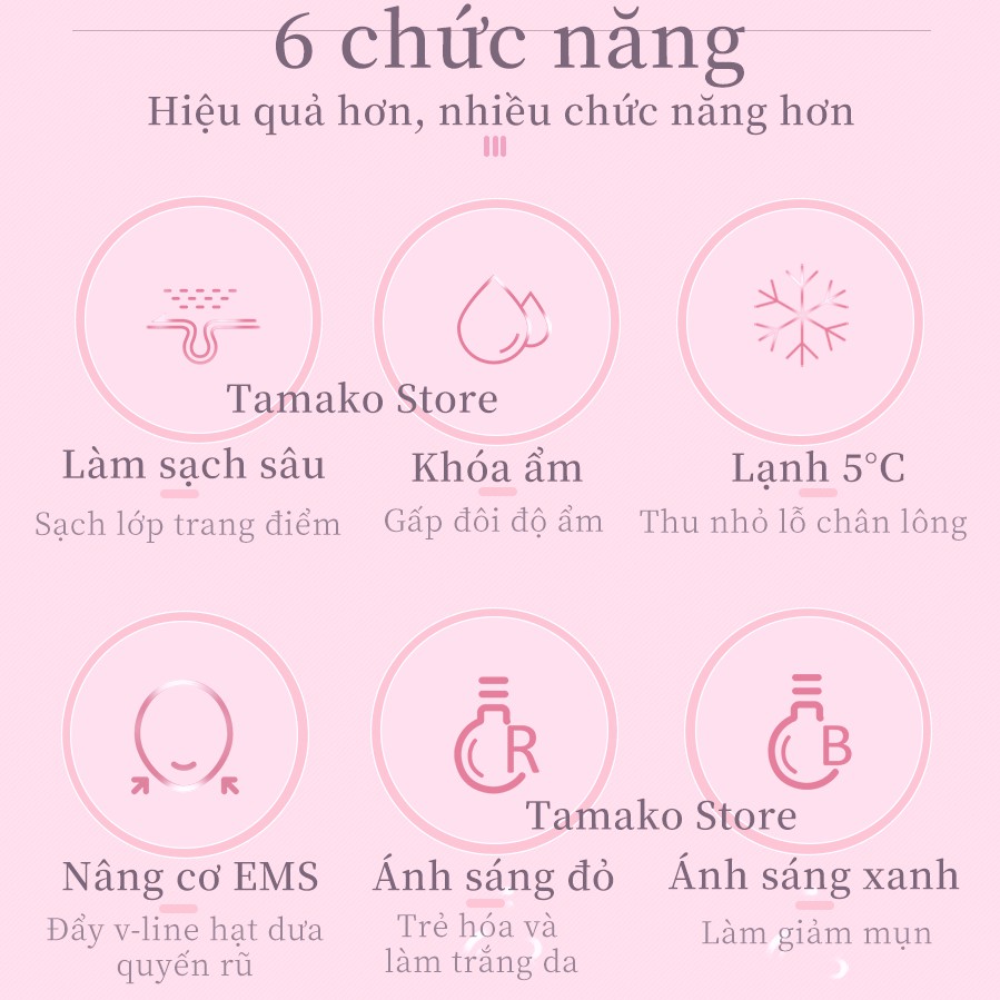 Máy chăm sóc da nóng lạnh ILIFT điện di tinh chất trị liệu ánh sáng sinh học (IL-1116) 🍓