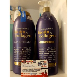 Dầu gội / xã kích thích mọc dầy tóc ogx thick& full biotin&collagen 750ml từ mỹ