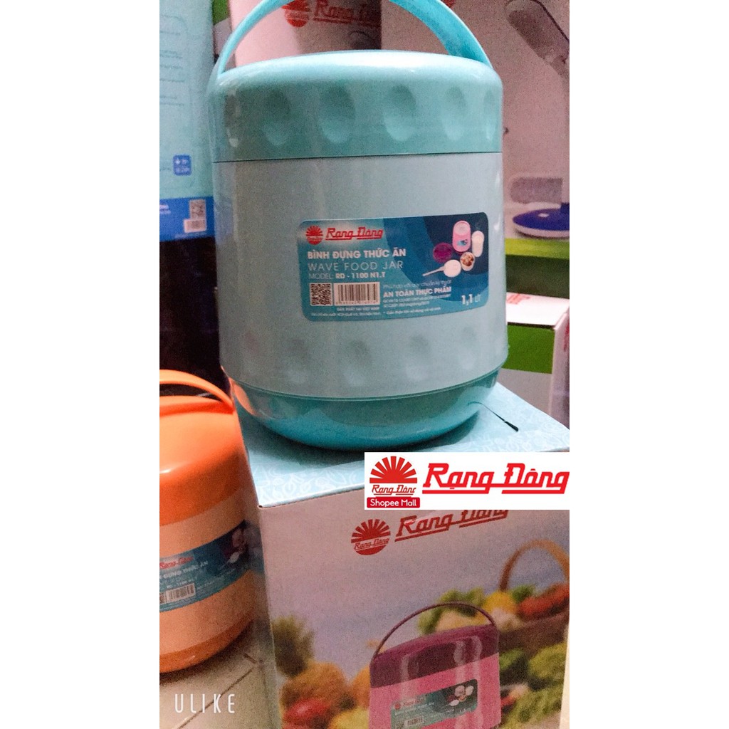 [Mã LIFEXANH24 giảm 10% đơn 99K] Bình đựng thức ăn 1100ml Rạng Đông RD 1100 N1.T