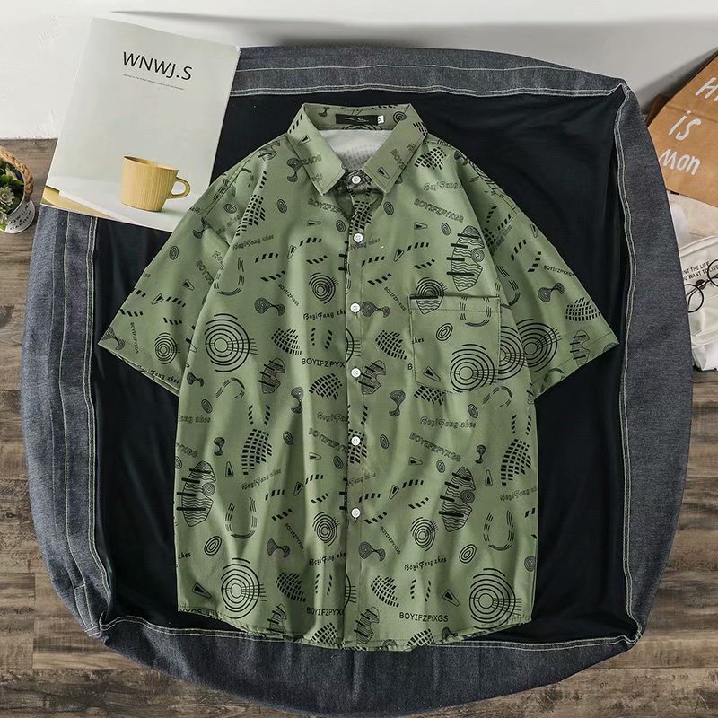 Áo Thun Tay Ngắn Dáng Rộng In Họa Tiết Thời Trang Mùa Hè Mới Size M-3XL Cho Nam