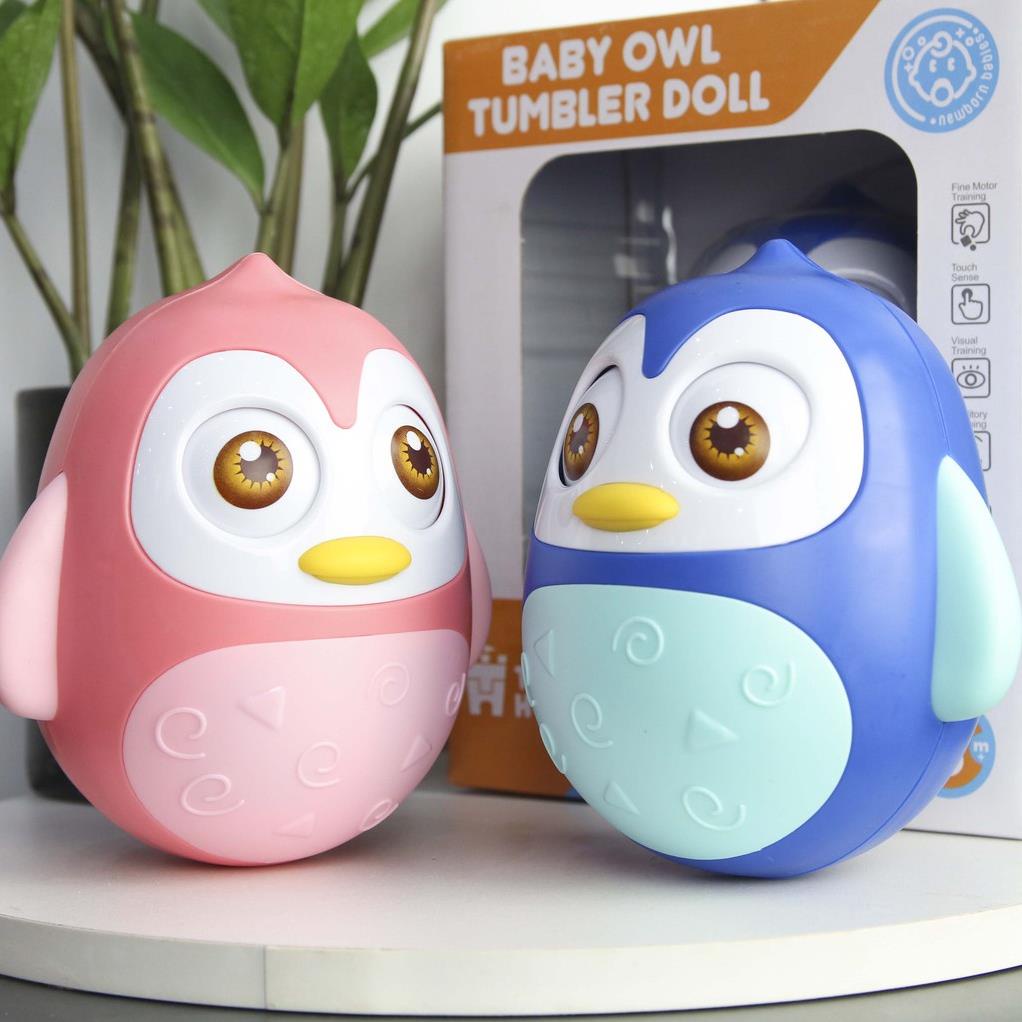 [haha 09 baby ] Đồ chơi lật đật hình Cú mèo có nhạc Toyshouse - đồ decor dễ thương cho bé từ sơ sinh tới 8 tuổi