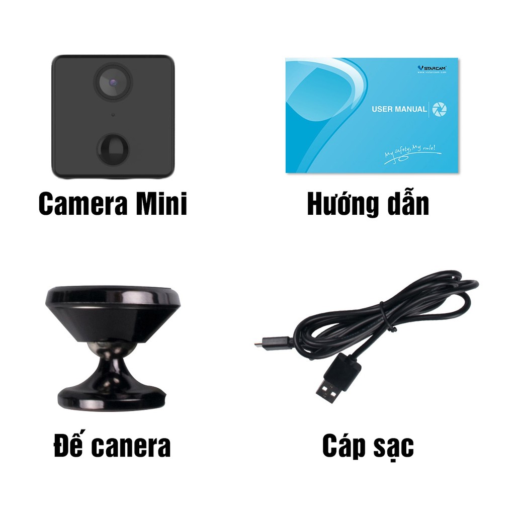 Vstarcam CB71 Camera Mini IP WiFi Full HD 1080P, Báo động chống trộm - Hàng Chính Hãng Bảo Hành 12 Tháng