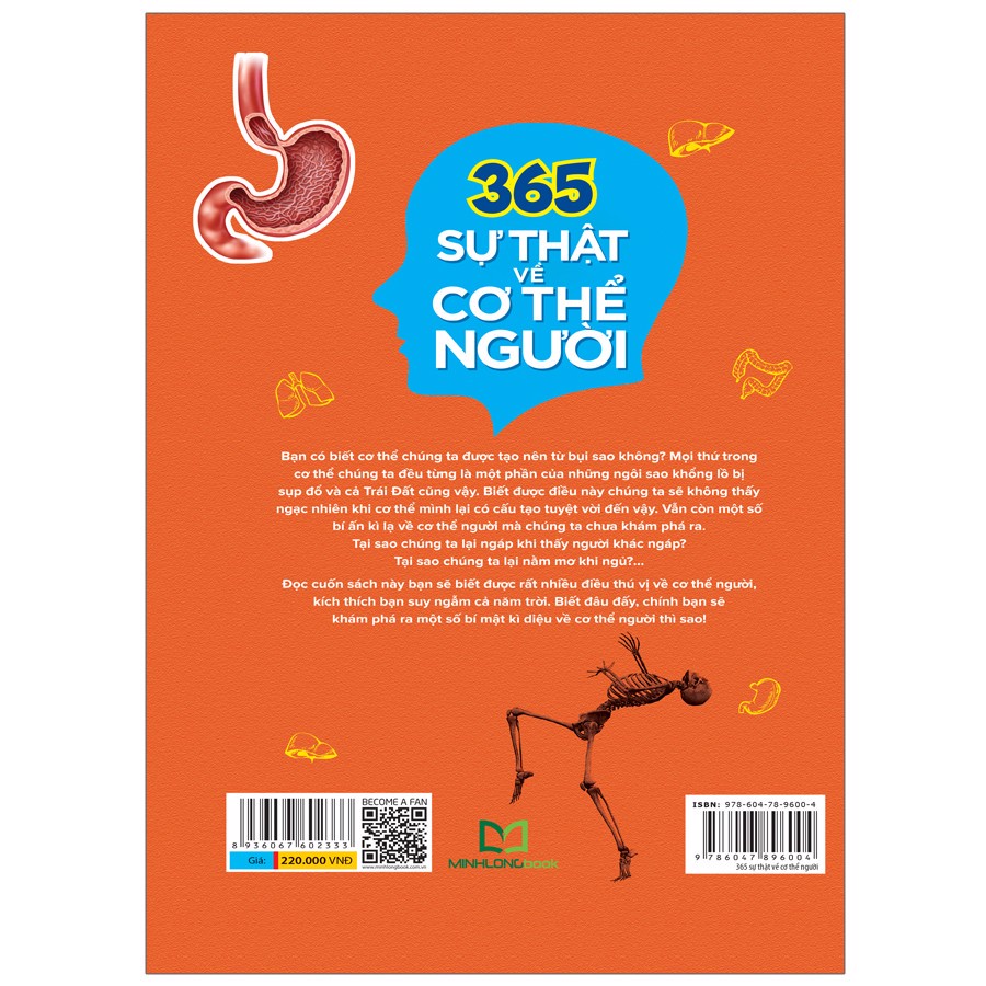 Sách: 365 Sự Thật Về Cơ Thể Người - B250 - TSTN