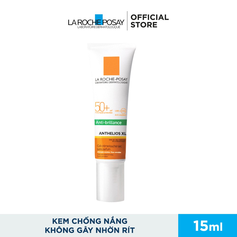 Kem chống nắng không màu kiểm soát dầu La Roche-Posay Anthelios XL Dry Touch Gel-Cream SPF 50+ UVB &amp; UVA 15ml