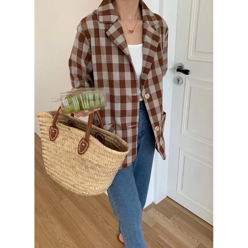 ÁO KHOÁC BLZ KẺ CARO VINTAGE SIÊU XINH