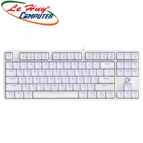 Bàn phím cơ DareU EK87 White ICE-Blue Led (Brown/Red/Blue switch)