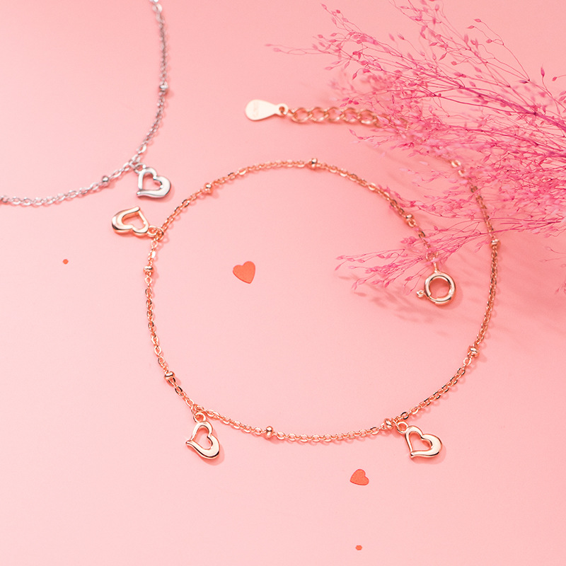 Lắc Chân Mạ Bạc 925 Hình Trái Tim Xinh Xắn Cho Nữ | BigBuy360 - bigbuy360.vn