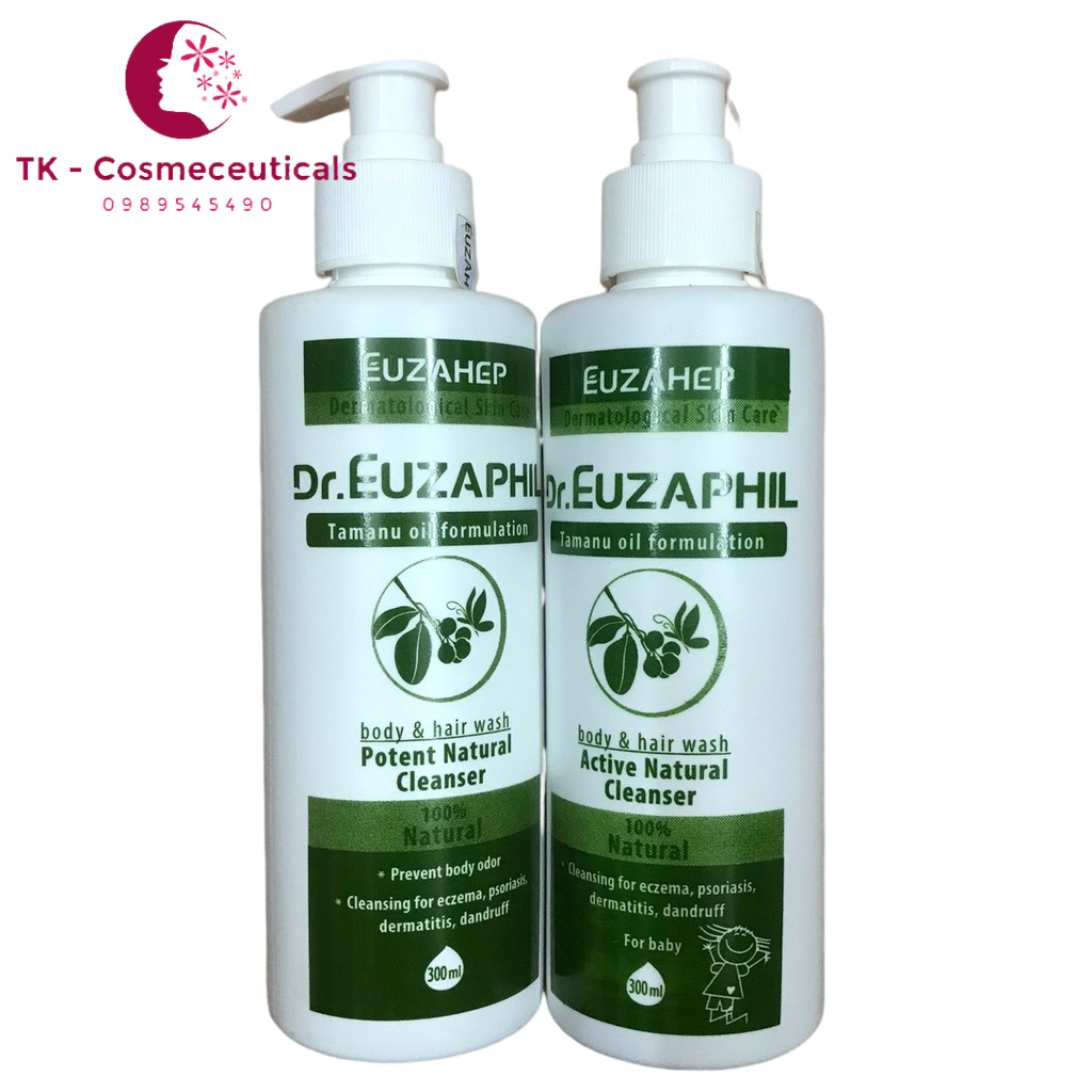 Sữa Tắm Gội Dr EUZAPHIL Tinh Chất Mù U, Sạch Bụi Bẩn, Tế Bào Chết -  300ml