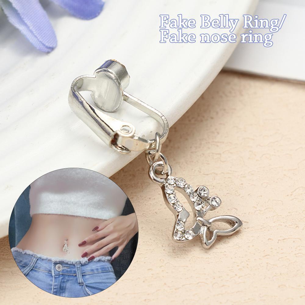 Khuyên Xỏ Rốn / Rốn Bằng Thép Không Gỉ Đính Đá Nhân Tạo