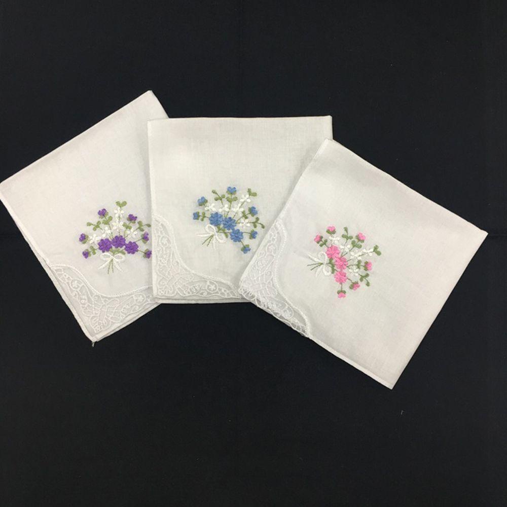 Bộ 6 Khăn Tay Ren Hoa 100% Cotton