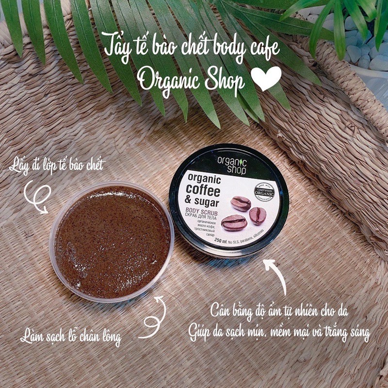 Tẩy Da Chết Toàn Thân Organic Shop Coffe &amp; Sugar Body Crub