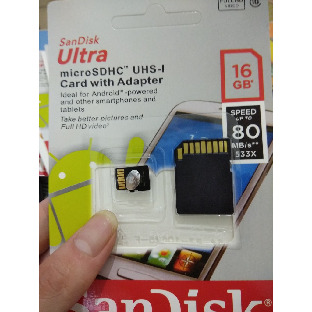 Thẻ nhớ 16Gb class10 Untral UHS-1 80Mb/s | BigBuy360 - bigbuy360.vn