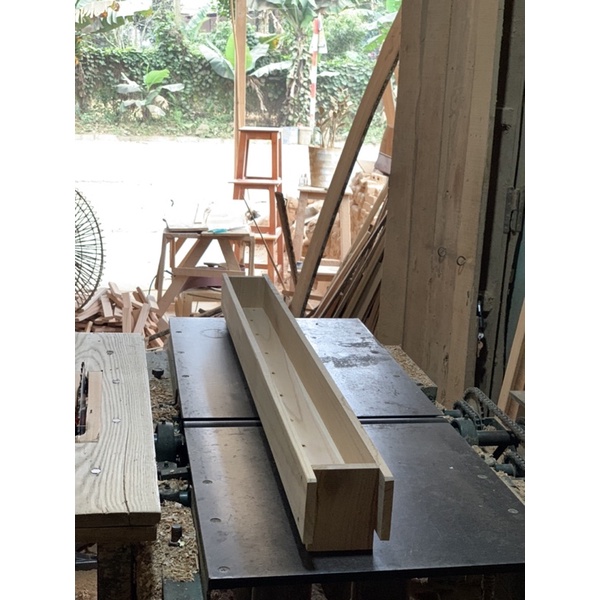 Chậu cây gỗ tự nhiên / 120x12 cao 12cm