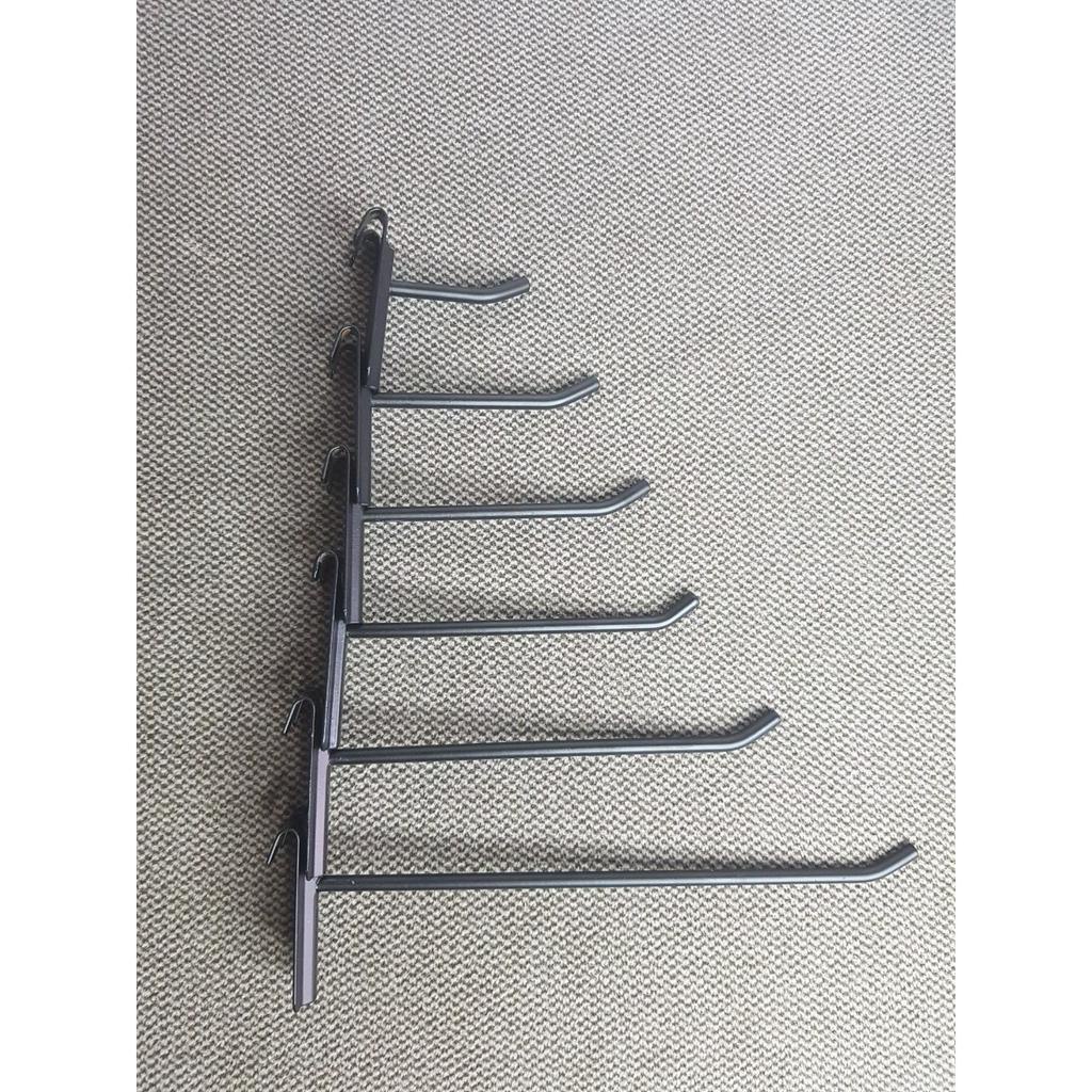 Móc treo lưới sắt vuông,móc treo hàng sơn tĩnh điện màu đen dài -30cm