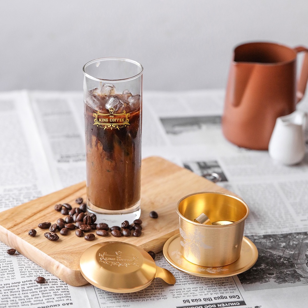Phin pha cà phê mạ vàng cao cấp King Coffee 170 ml