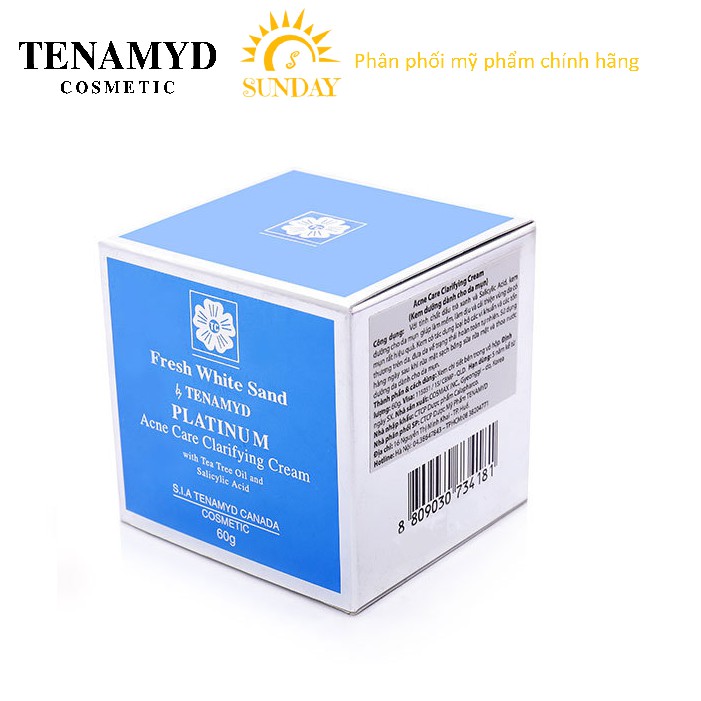 Kem dưỡng dành cho da mụn Tenamyd Platinum Acne Care Clarifying Cream 60g