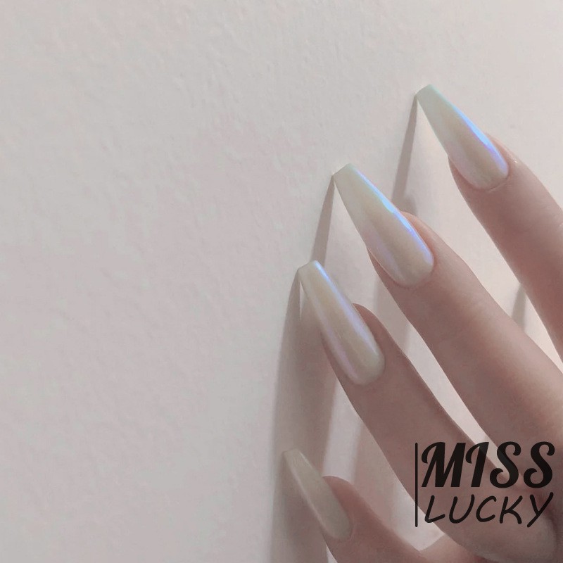 Set 24 Móng Tay Giả Màu Sắc Sặc Sỡ Thời Trang