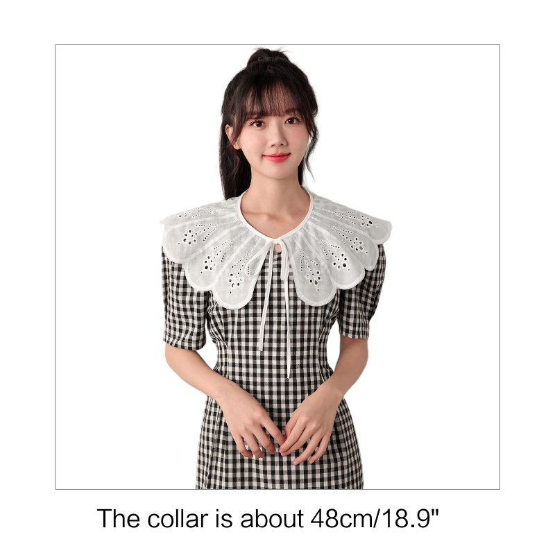 Khăn Choàng Cổ Giả Thêu Họa Tiết Chấm Bi Phong Cách Lolita Nhật Bản Cho Nữ