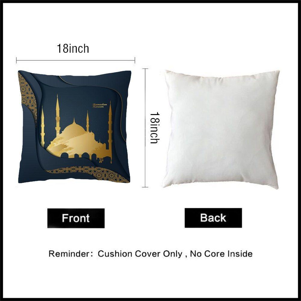 YNATURAL Vỏ Gối 18x18 inch In Họa Tiết Hồi Giáo Trang Trí Nhà Cửa / Xe Hơi
