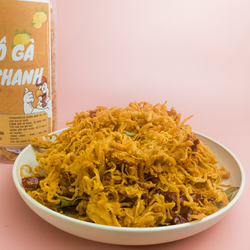 Khô gà lá chanh cay,gà khô lá chanh 100g,300g,Tiny Food đồ ăn vặt Đà Nẵng | BigBuy360 - bigbuy360.vn