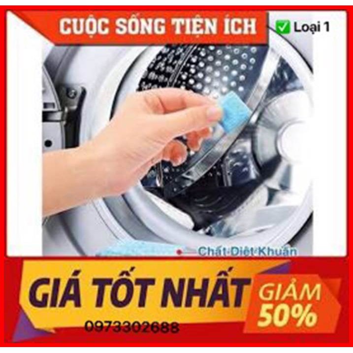 Hộp 12 Viên Tẩy Vệ Sinh Lồng Máy Cho Mọi Máy Giặt - Diệt khuẩn và Tẩy chất Cặn Máy Giặt