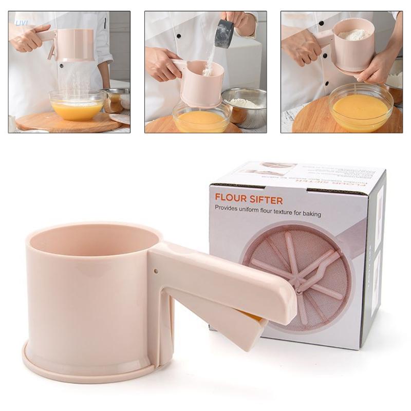 Dụng cụ rây bột cầm tay bán tự động hình cốc lắc