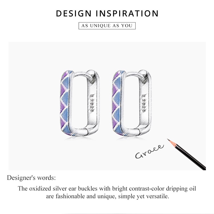 Bamoer Nhẫn bạc 925 Màu Sắc Tương Phản Đơn Giản Cho Nữ