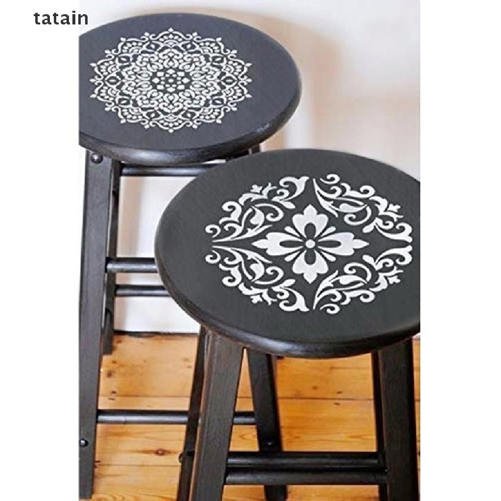 [TAT] 30*30CM Mandala Stencil Painting Floor Wall Template DIY Embossing Album Tool CVX