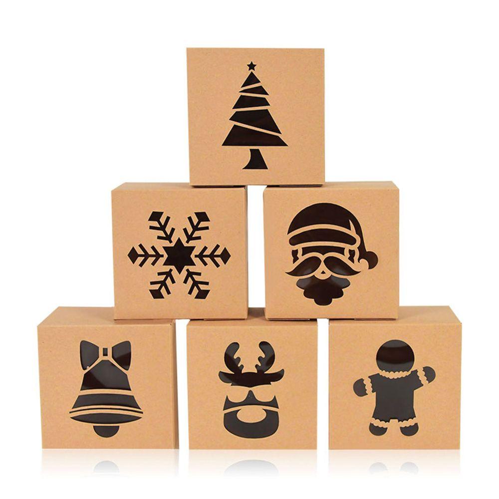 Hộp Đựng Kẹo Làm Quà Giáng Sinh Siêu Bền Hình Ông Già Noel Tuần Lộc / Bông Tuyết Dễ Thương
