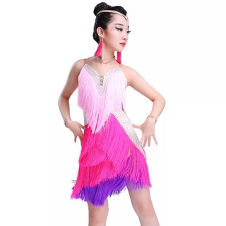 Đầm khiêu vũ latin cao cấp bé gái