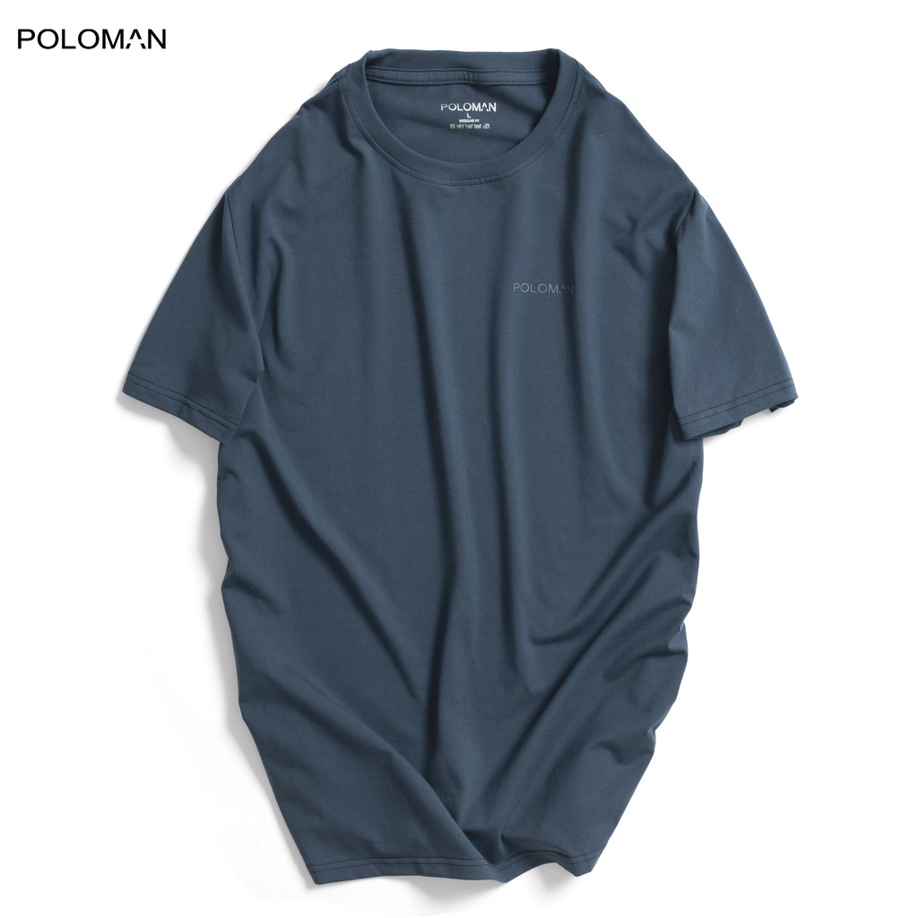 Áo thun nam cổ tròn HAPPYHOW vải Cotton co giãn 4 chiều ,dày dặn, form regular fit thoải mái | BigBuy360 - bigbuy360.vn