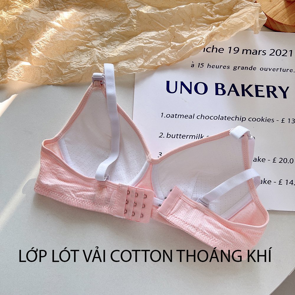 Áo ngực nữ cotton mềm mại thoáng khí BRALUNE , áo lót không gọng tôn vòng 1 sexy mã ANM-34