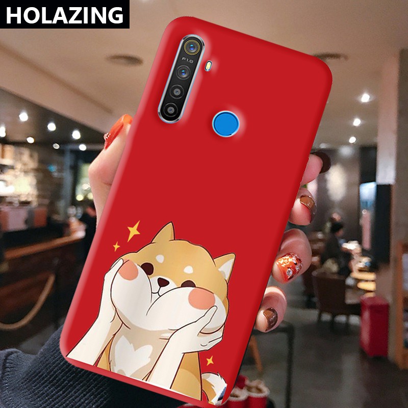 Realme C25S C25 8 Pro 5 5i 5S 6i 7i Realme 7 Pro C12 C11 C15 C17 X2 XT Narzo 20 Shiba Inu Casing Soft Silicone Cover Colorful Duable Phone Case