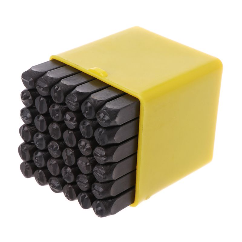 Bộ Dụng Cụ Đóng Dấu Bằng Thép Cứng In Chữ Cái / Chữ Số Dùng Làm Đồ Da