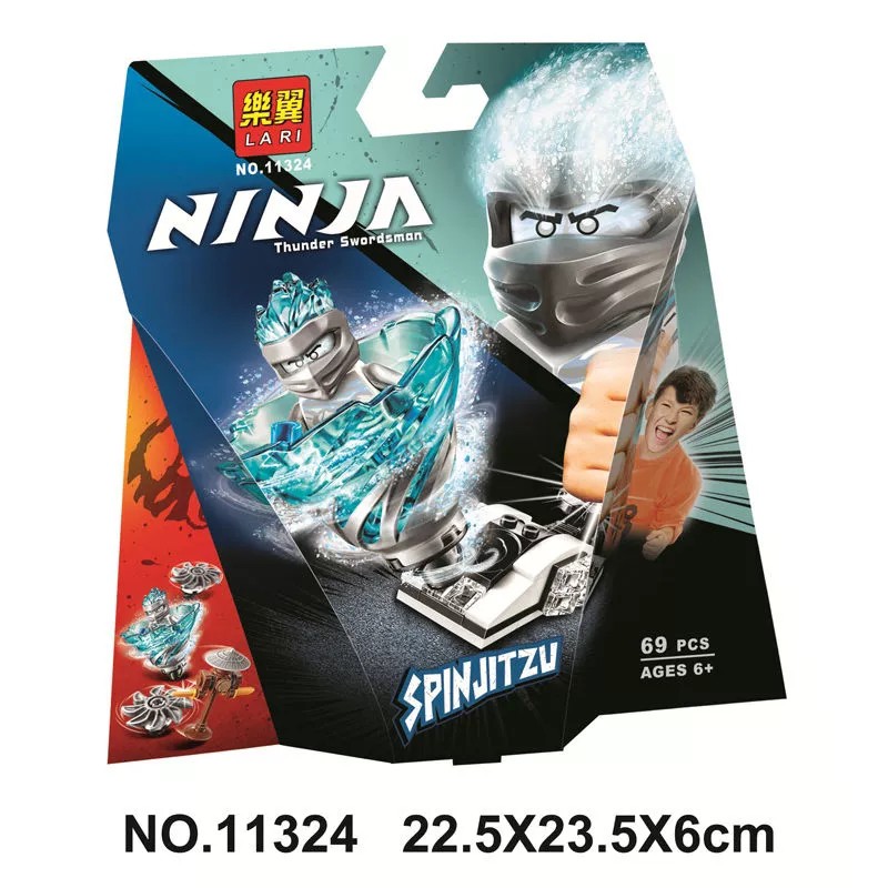 BELA 11324 Dòng Phantom Ninja Khen ngợi Rotation Attack Xếp hình tương tác lắp ráp và chèn đồ chơi khối xây dựng hạt nhỏ Tương thích với LEGO 70683