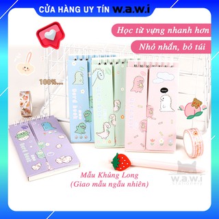 [WAWI] Sổ tay học từ vựng bỏ túi, hoạt hình dễ thương (mẫu Khủng Long)