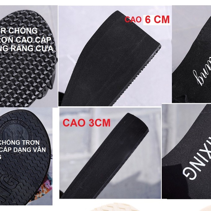Dép Đế Xuồng Nữ Quai Ngang Chống Trơn Cao Cấp 6p,3p