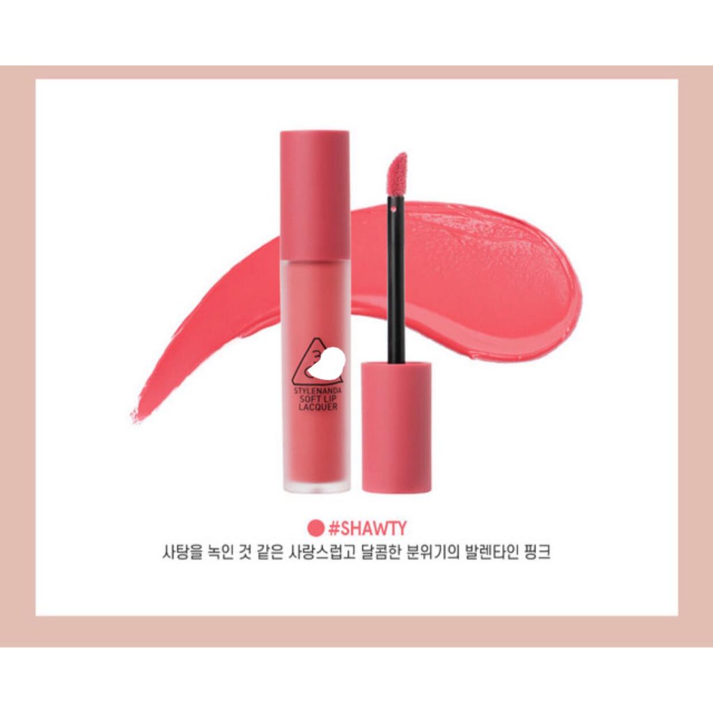 (CÓ BILL) Son Kem 3CE Màu Mới Soft Lip Lacquer