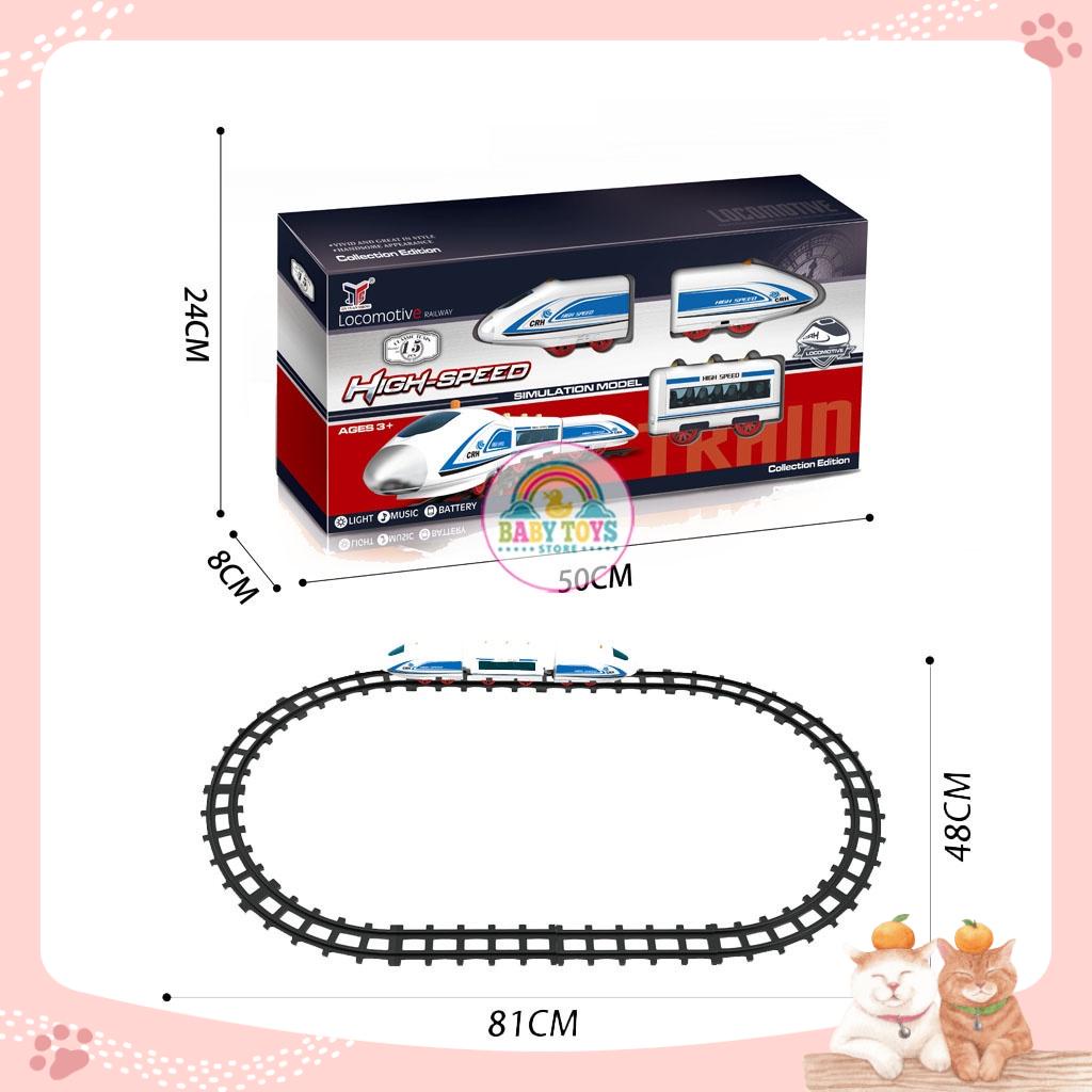 Tàu Cao Tốc Đường Ray 3 Toa, Mô Phỏng Đèn Flash, Âm Thanh Theo Tàu Công Nghệ Maglev Của Nhật Bản