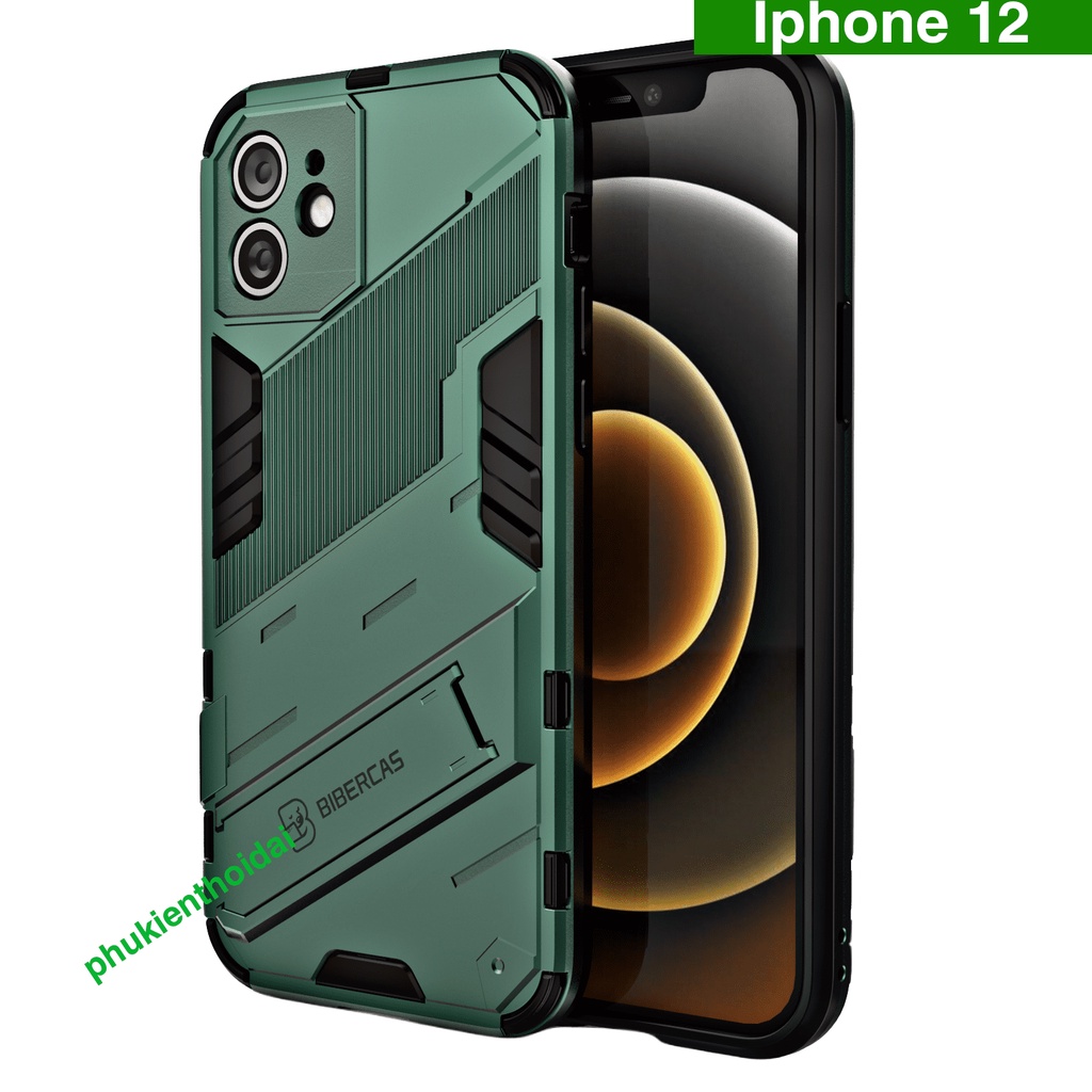 Ốp lưng Iphone 12 Iron Man Ver 2 chống sốc giá đỡ mặt lưng kiểu dáng mới siêu bền