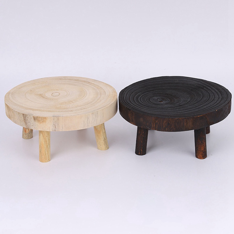 Bệ gỗ tròn trang trí mộc mạc Chậu cây trồng trồng trồng cây đứng trong chậu Kệ trồng cây trong nhà ngoài trời A