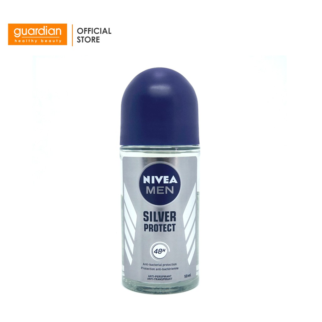 Lăn khử mùi ngăn khuẩn gây mùi vượt trội Nivea Men Silver Protect 50ml