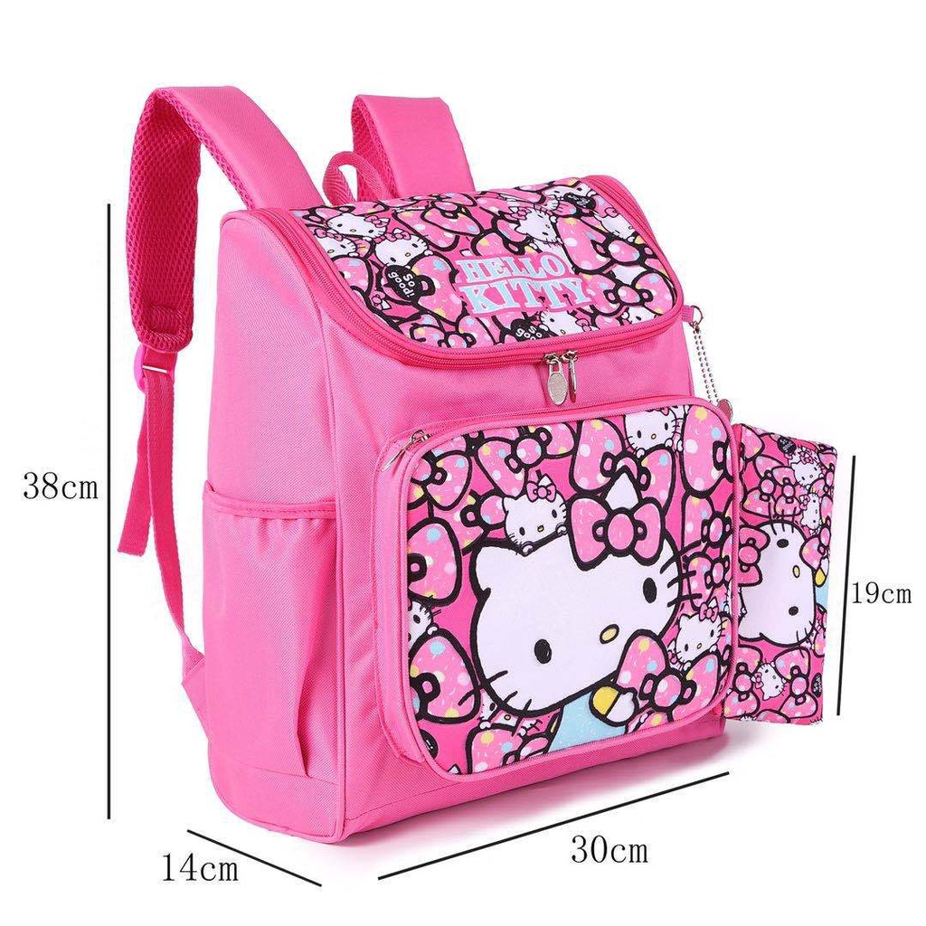 Balo Hello Kitty Màu Hồng Dễ Thương - Balo Đi Học Cho Bé