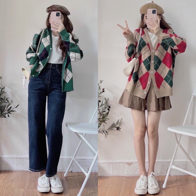 Áo Cardigan Nữ, Áo Choàng Len Thổ Cẩm Chất Mềm