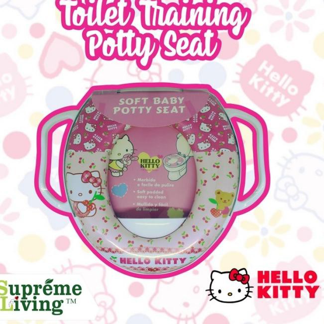 Bệ Ngồi Bồn Cầu Có Tay Cầm Hình Hellokitty Cho Bé - 01