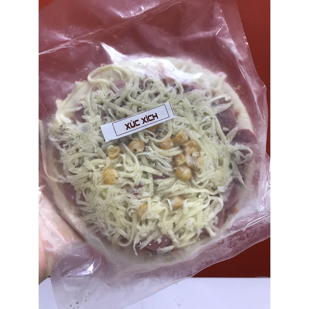 Pizza làm sẵn 5 vị bò, xúc xích, hải sản, jambon, thập cẩm size 16cm