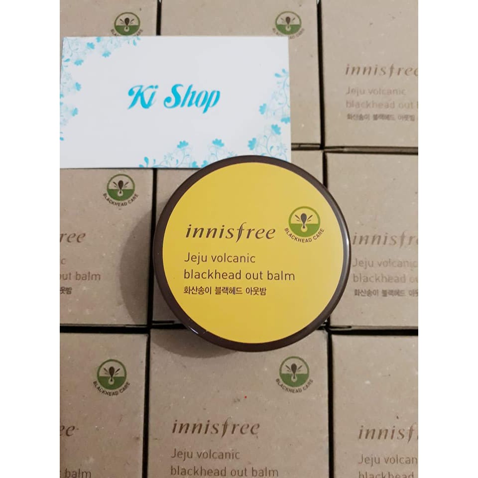 Sáp Làm Sạch Mụn Đầu Đen Chiết Xuất Tro Núi Lửa Innisfree Jeju Volcanic Black Head Out Balm