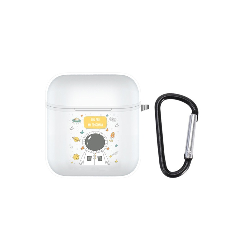 Vỏ Bọc Bảo Vệ Hộp Sạc Tai Nghe QCY T8 Bằng TPU Trong Suốt Giá Đỡ