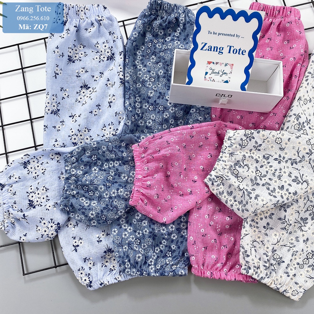 ZQ7 - Quần hoa Alibaba cho bé gái chất boil Hàn cao cấp cực xinh đáng yêu - Zang Tote